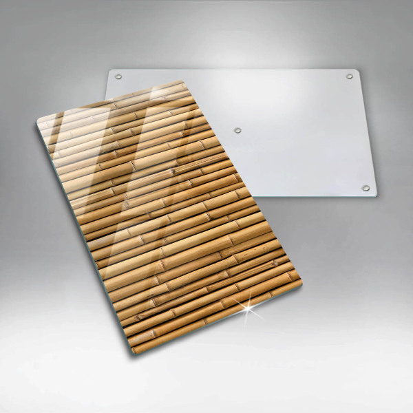 Glass worktop saver Nature boho bamboo