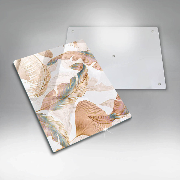 Kitchen countertop cover Boho feathers and leaves