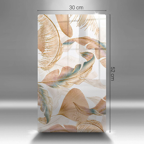 Kitchen countertop cover Boho feathers and leaves