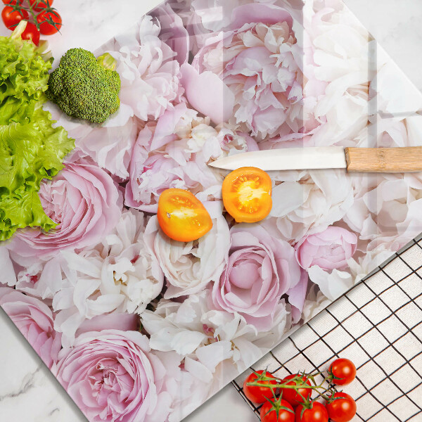 Kitchen countertop cover Peony bouquet