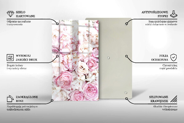 Kitchen countertop cover Peony bouquet