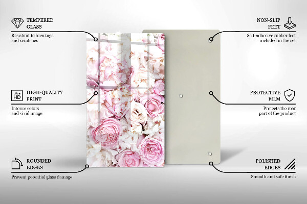 Kitchen countertop cover Peony bouquet