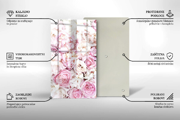 Kitchen countertop cover Peony bouquet