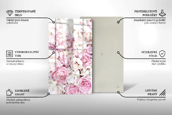 Kitchen countertop cover Peony bouquet