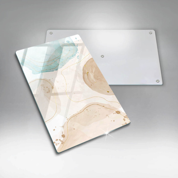 Glass worktop saver Boho, spots and gold