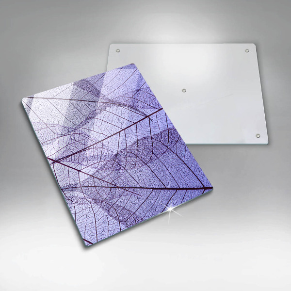 Glass worktop saver Leaves with veins