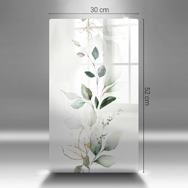 Glass worktop saver Watercolor leaves