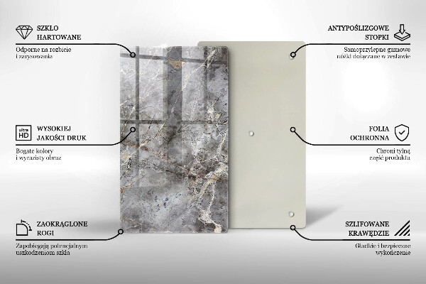 Glass worktop saver Stone texture