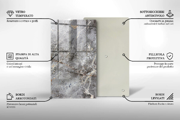 Glass worktop saver Stone texture