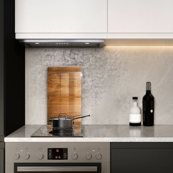 Glass worktop saver Wooden planks