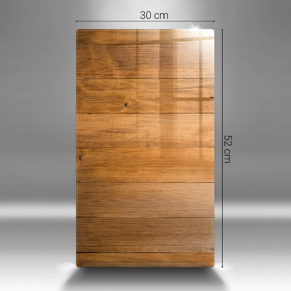 Glass worktop saver Wooden planks