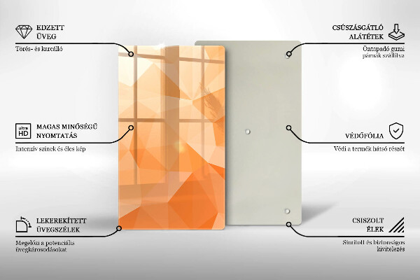 Worktop heat protector Geomeric background