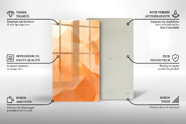 Worktop heat protector Geomeric background
