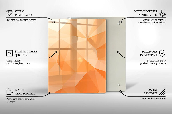 Worktop heat protector Geomeric background