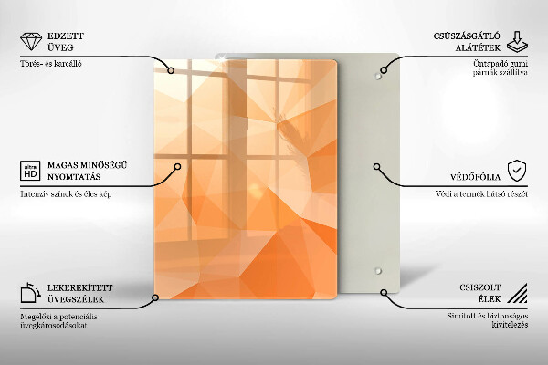 Worktop heat protector Geomeric background