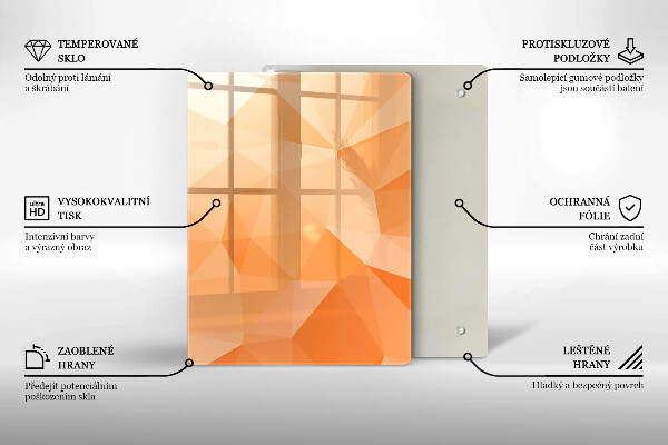 Worktop heat protector Geomeric background