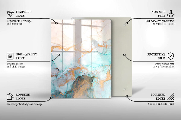 Worktop heat protector Marble abstraction