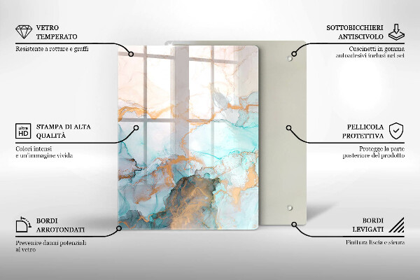 Worktop heat protector Marble abstraction