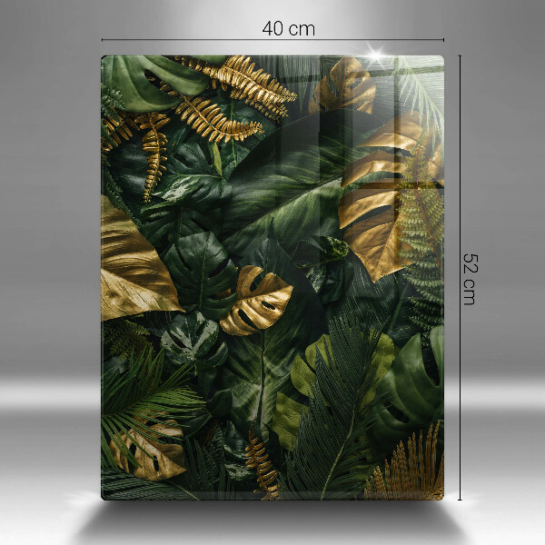Worktop heat protector Monstera golden leaves