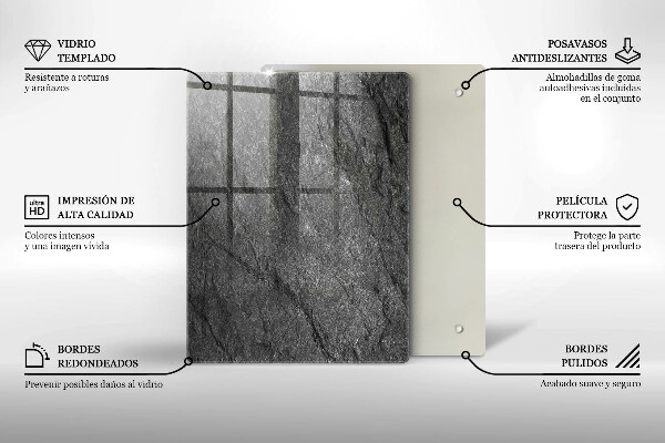 Worktop heat protector Stone texture