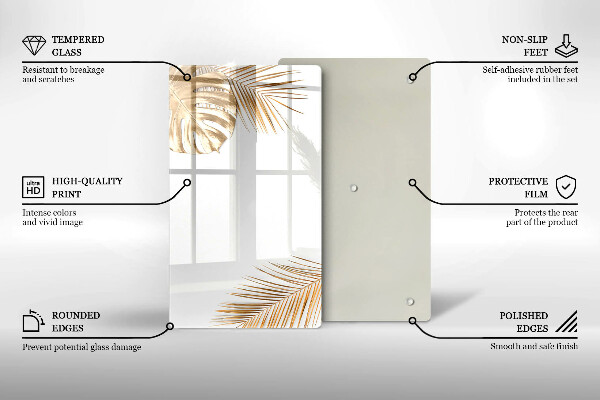 Worktop heat protector Golden leaves