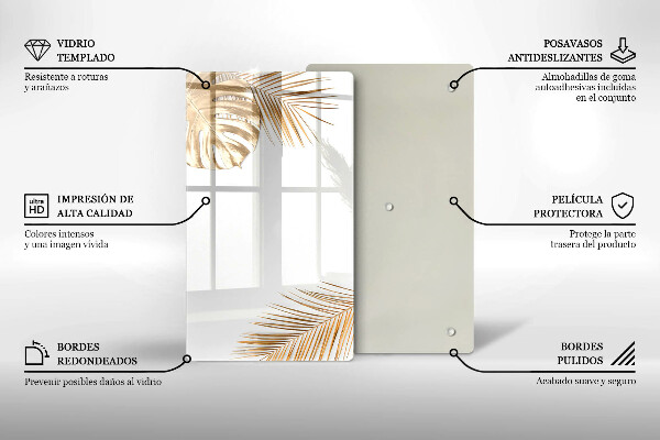 Worktop heat protector Golden leaves