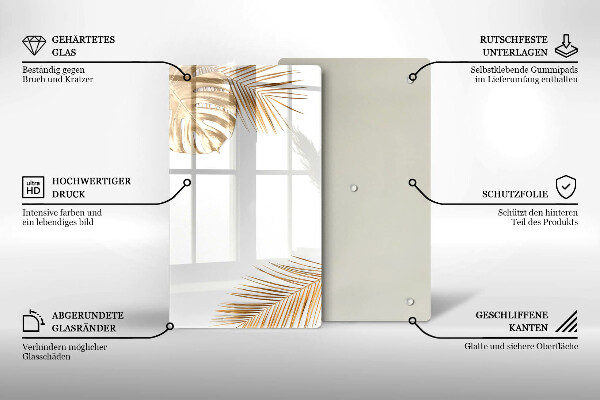 Worktop heat protector Golden leaves