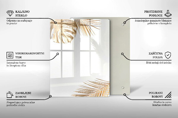 Worktop heat protector Golden leaves