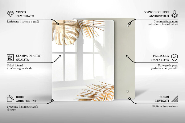 Worktop heat protector Golden leaves