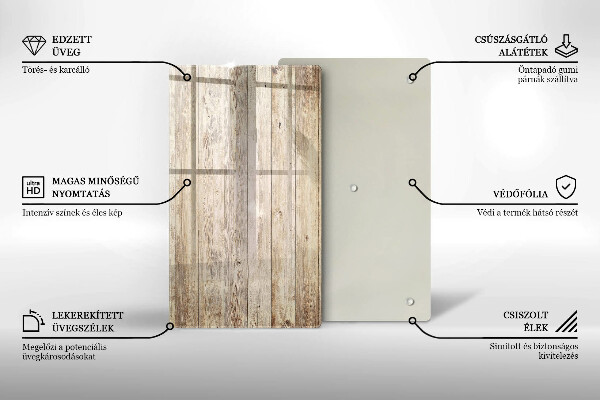 Worktop heat protector Wooden planks