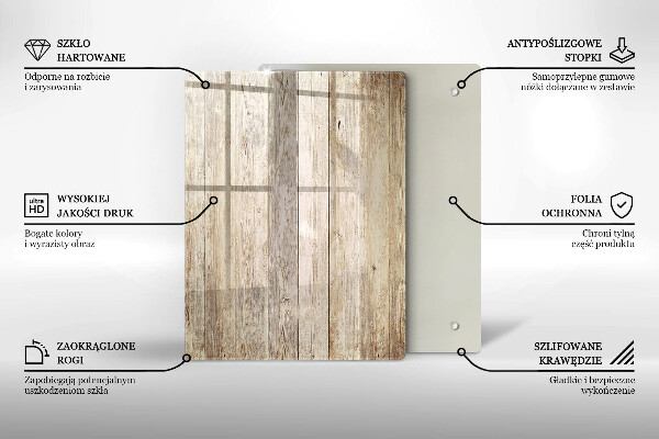 Worktop heat protector Wooden planks