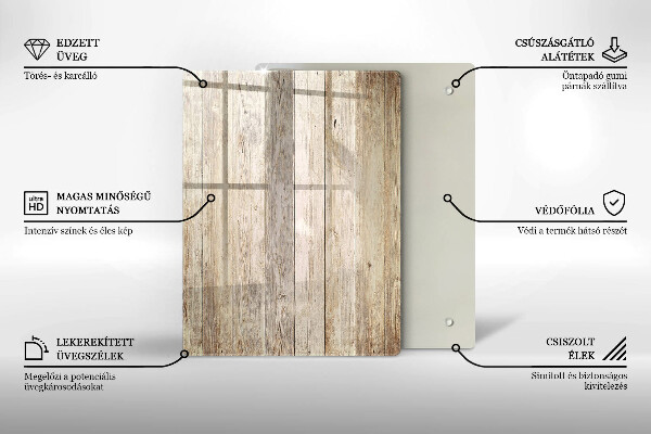 Worktop heat protector Wooden planks