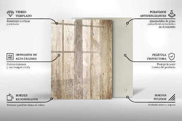 Worktop heat protector Wooden planks
