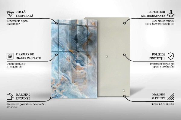 Worktop heat protector Marble texture