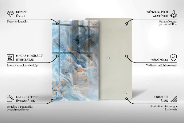 Worktop heat protector Marble texture