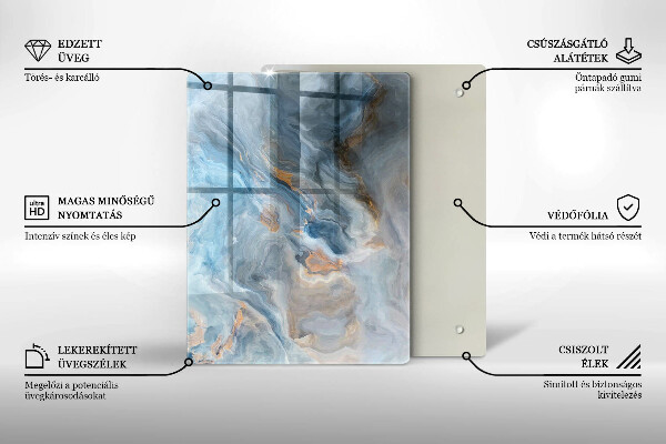 Worktop heat protector Marble texture