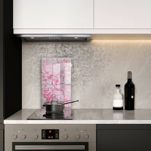 Glass worktop saver Delicate peonies