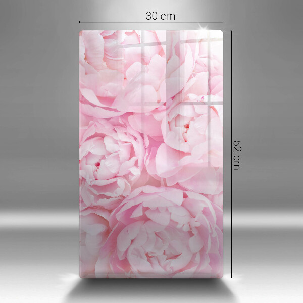 Glass worktop saver Delicate peonies