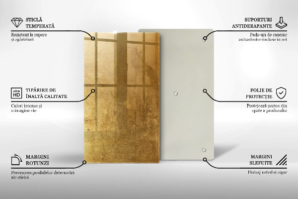 Glass worktop saver Gold texture background