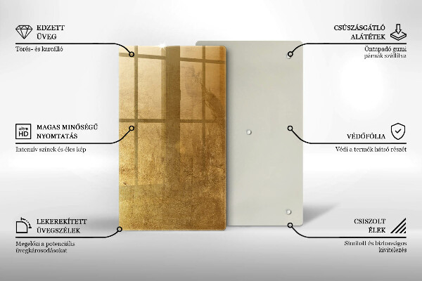 Glass worktop saver Gold texture background