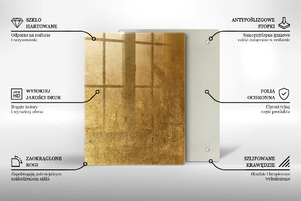 Glass worktop saver Gold texture background