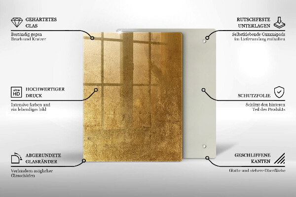 Glass worktop saver Gold texture background