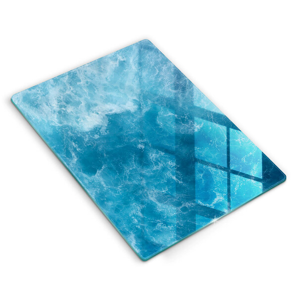 Glass worktop saver Blue water