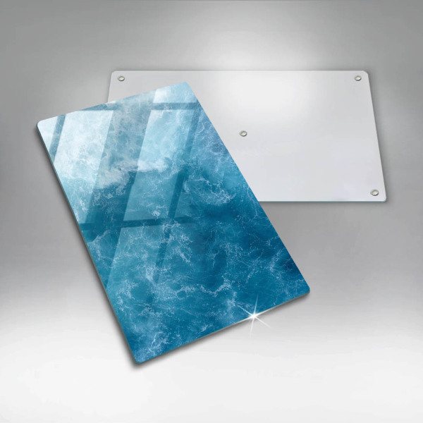 Glass worktop saver Blue water