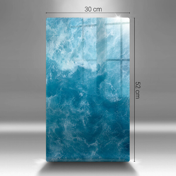 Glass worktop saver Blue water