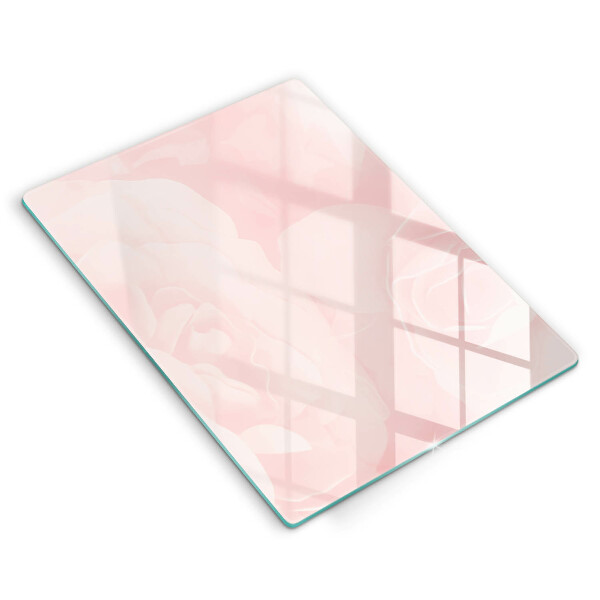 Glass worktop saver Pastel background roses
