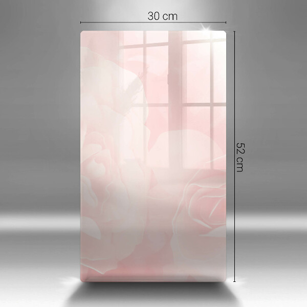Glass worktop saver Pastel background roses