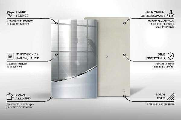 Glass worktop saver Pattern metal abstraction