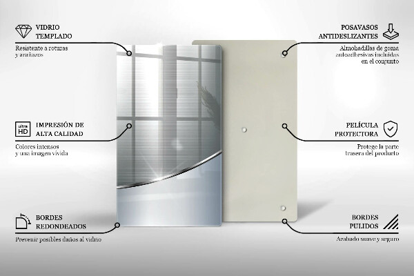 Glass worktop saver Pattern metal abstraction