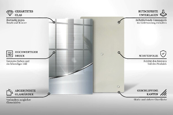 Glass worktop saver Pattern metal abstraction